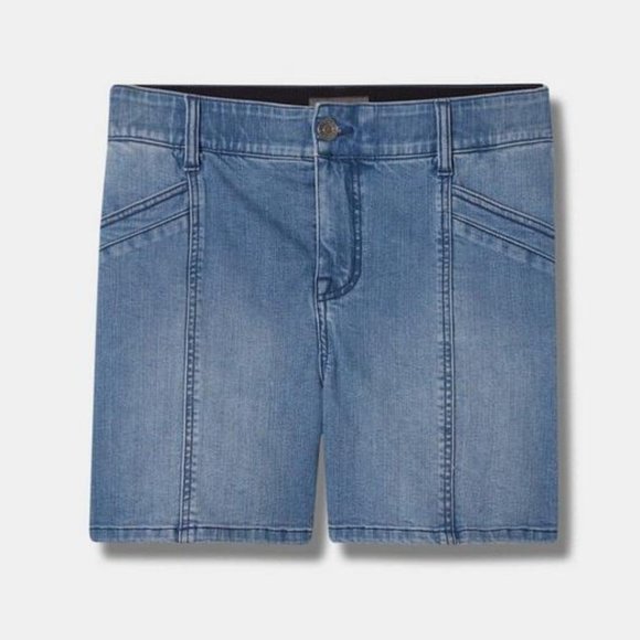 ❤️NWT VINTAGE TORRID SHORTS BOMBSHELL PREMIUM STRETCH DENIM HIGH RISE - SIZE 22 - Picture 8 of 10